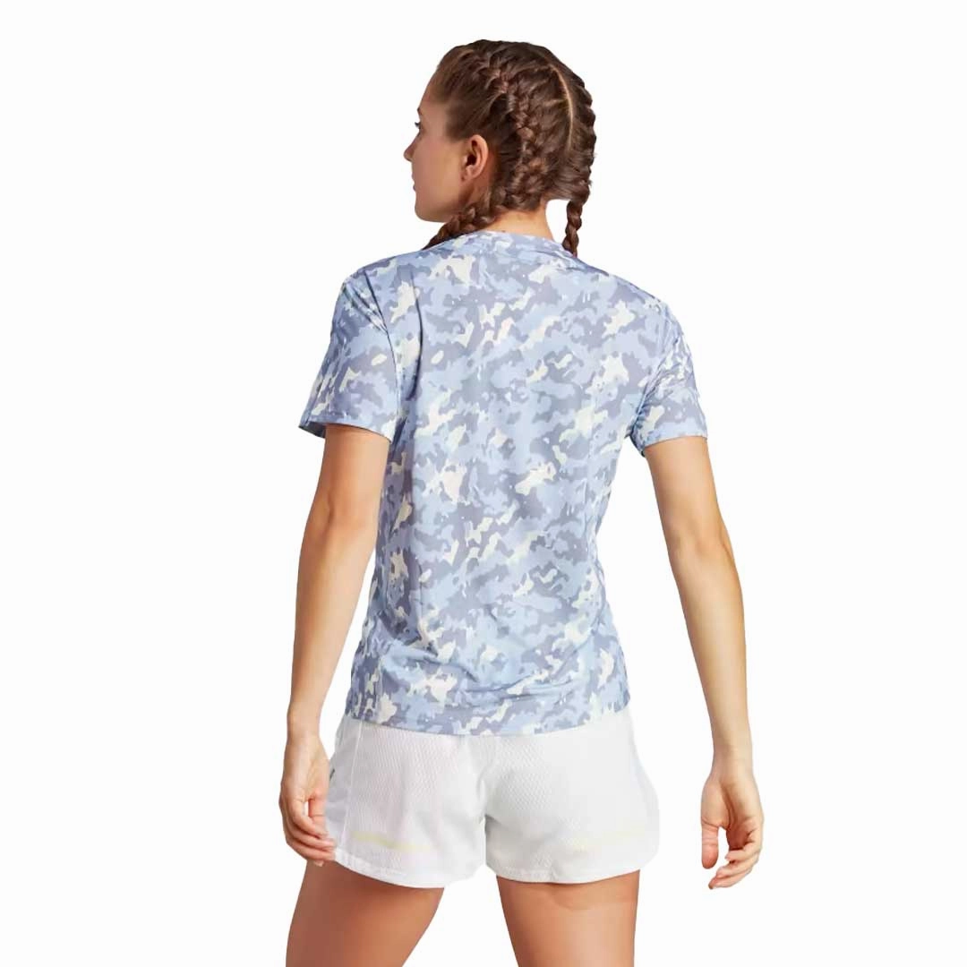 Monochrome Look Day Hike Style adidas - Women's Own The Run AOP T-Shirt (HR9975)