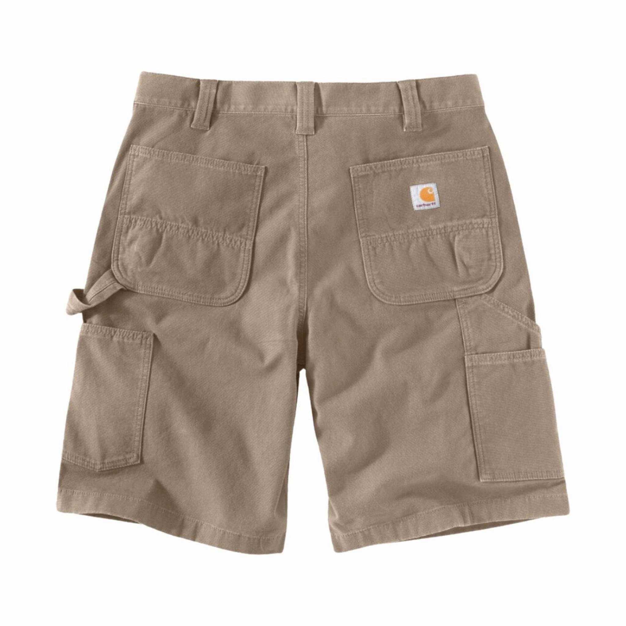 Smooth Texture Fitness wear Carhartt Men's Rugged Flex Relaxed Fit Canvas Utility Work Shorts 11 Inch - Tan