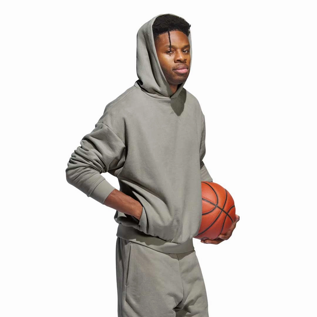 adidas - Unisex Basketball Sueded Hoodie (IN7707) Double Layered Hood