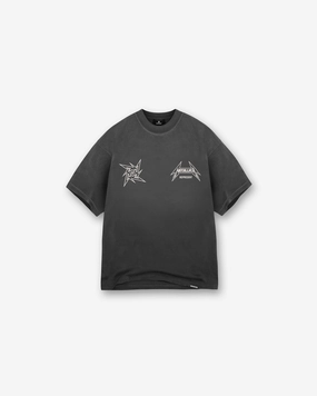 Seasonal Casual Represent X Metallica Local Crew T-Shirt - Stained Black