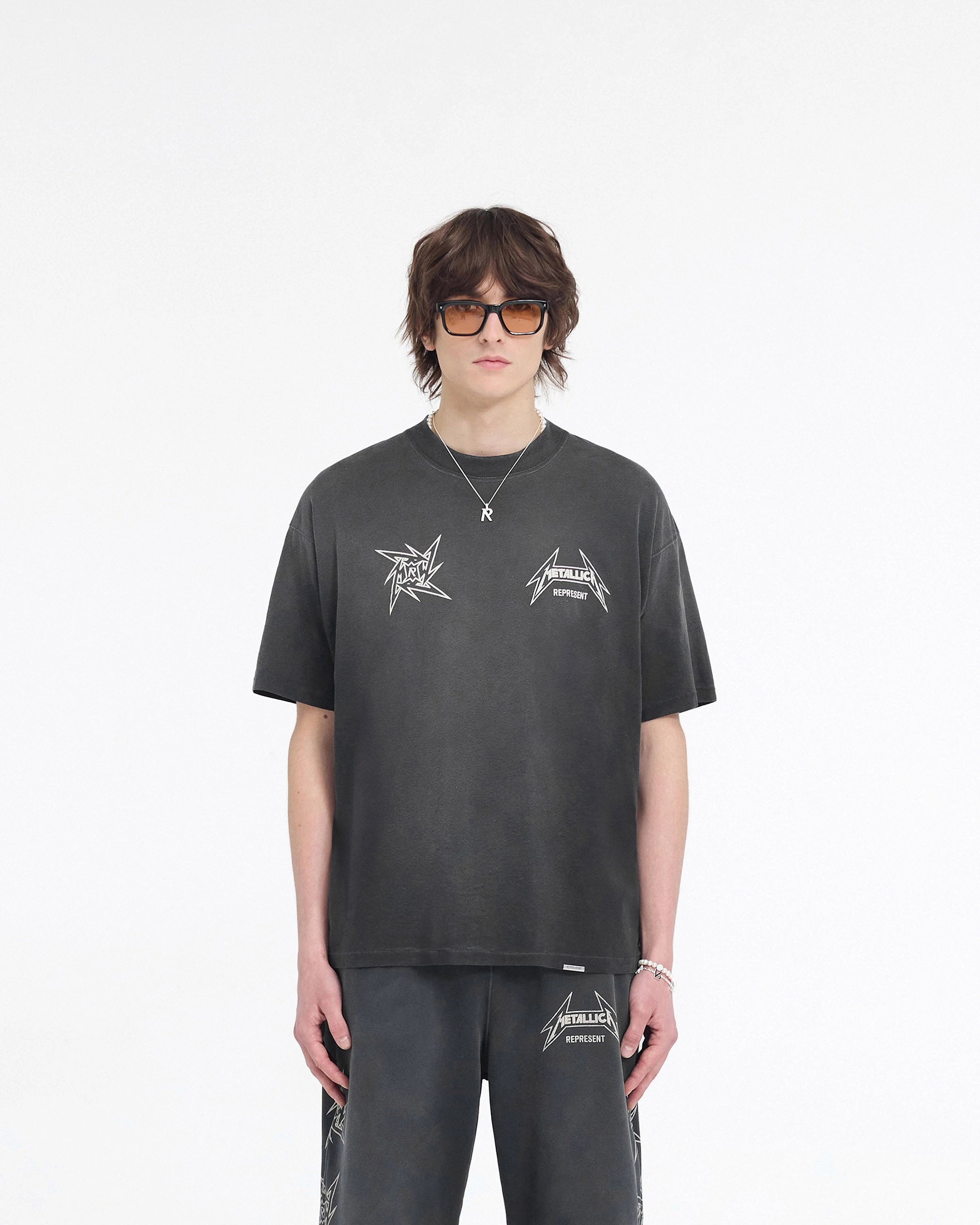 Everyday Layering Represent X Metallica Local Crew T-Shirt - Stained Black