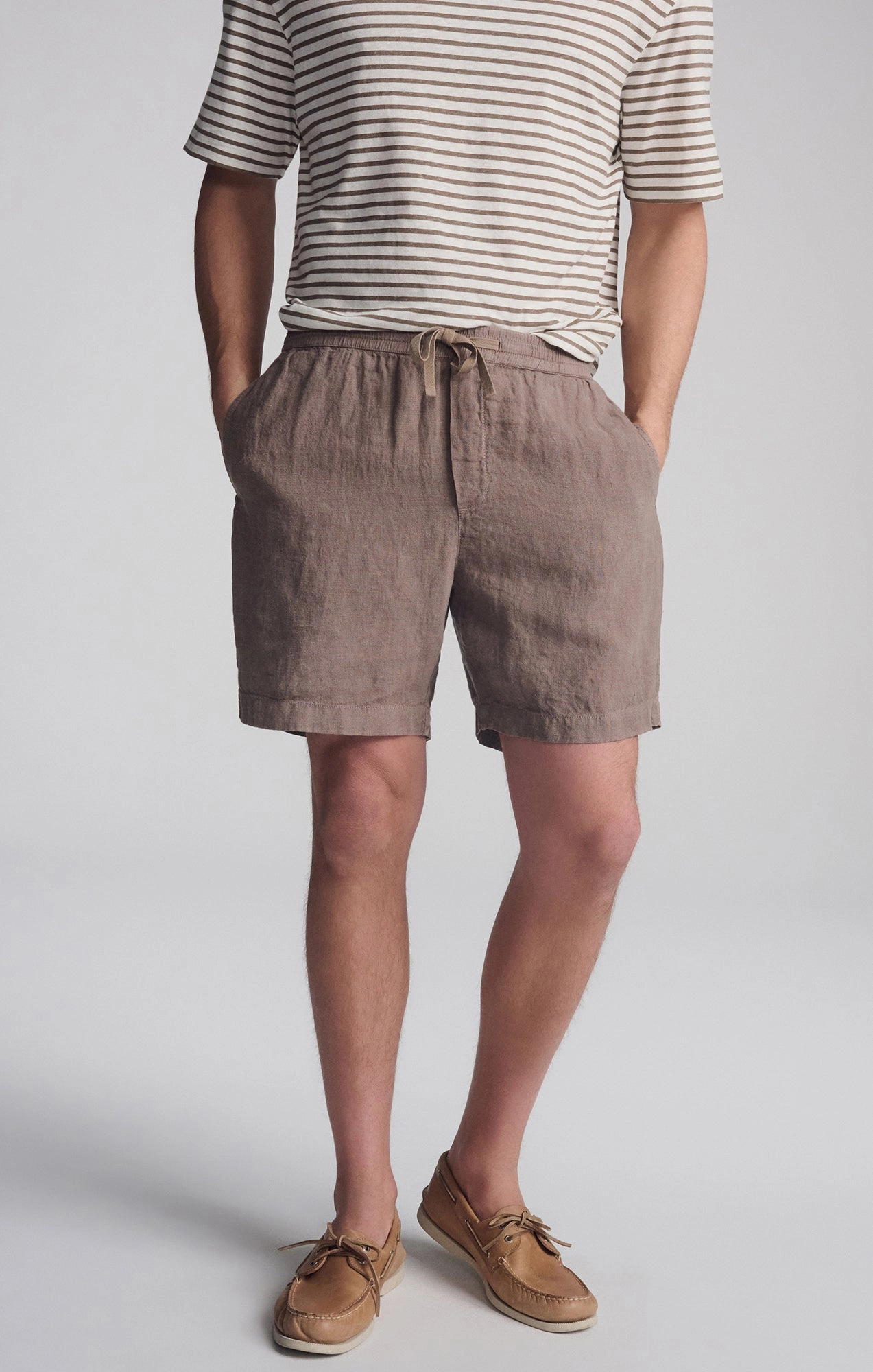 Tear Resistant Panels LINEN POCKET SHORTS IN BRINDLE