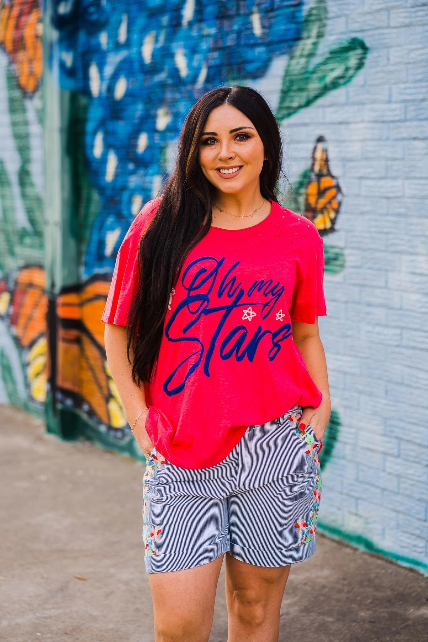 Durable Reinforced Shoulders Oh My Stars Top by Layerz