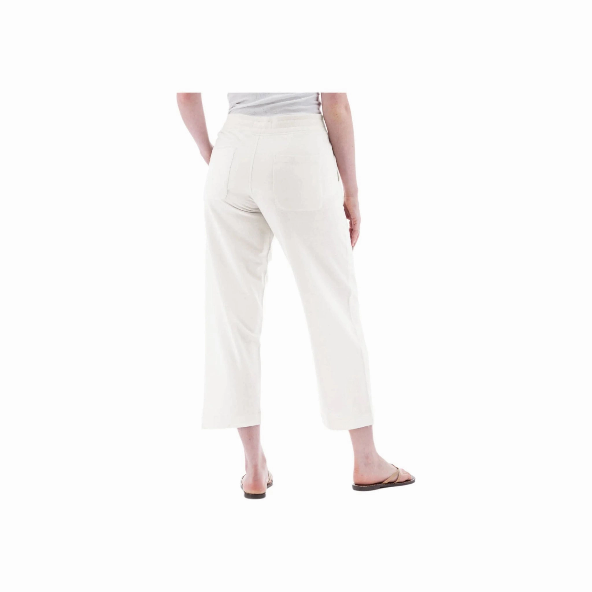 SecureClosureSystem Ripped design Old Ranch Women's Corina Recycled Crop Sweatpants - Egret