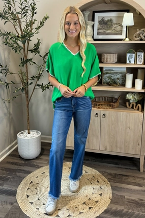 LoopwheelFabric ResilientStretch On The Rocks Crochet Trim Top