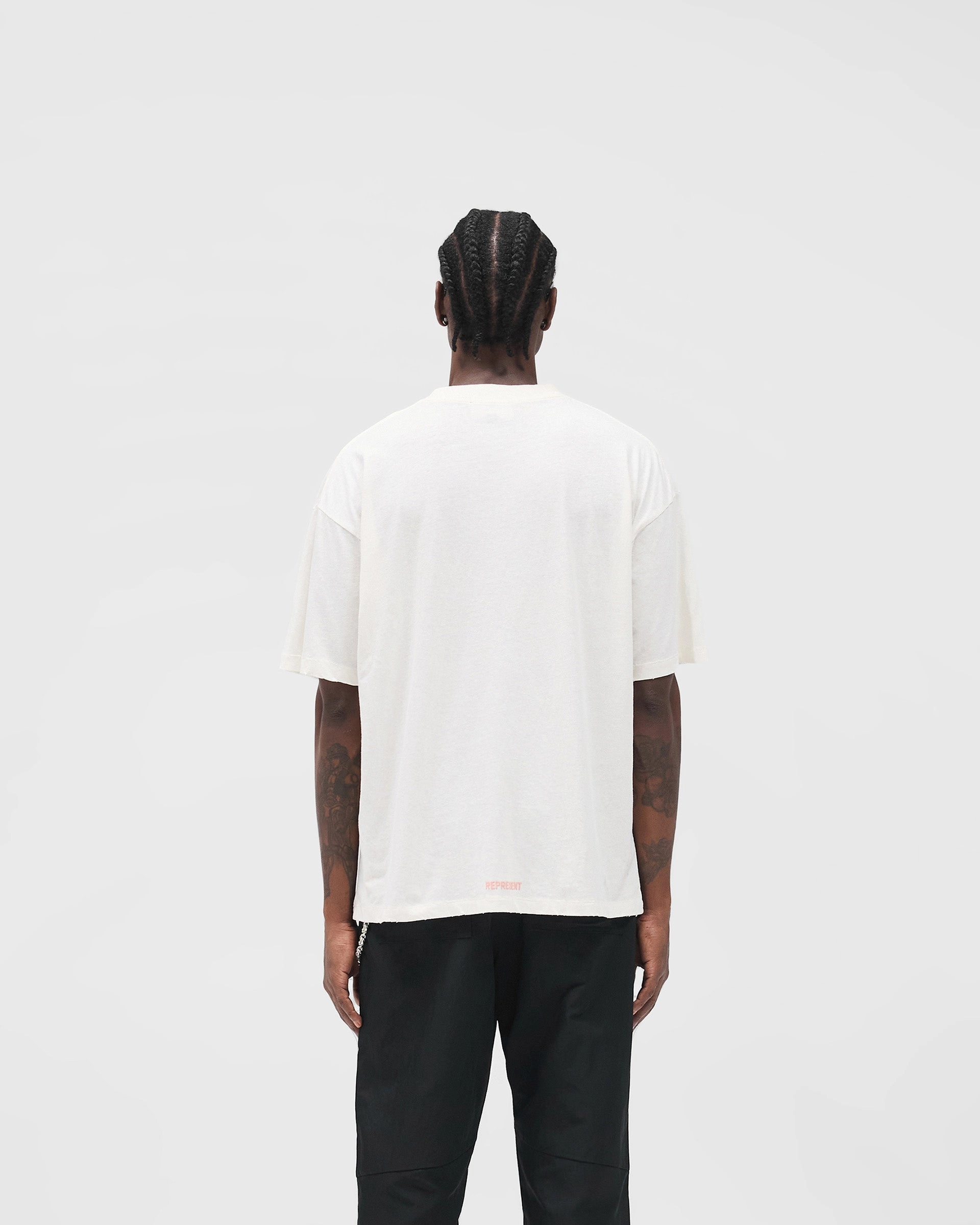 Initial Star T-Shirt - Flat White Tubular Knit Structure