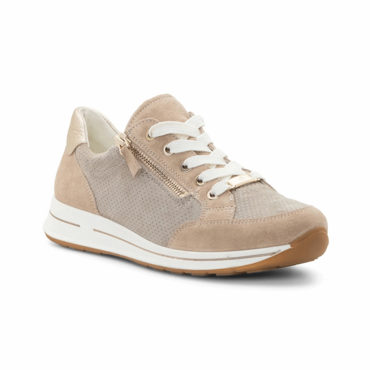 Ara Women's Oleanna Sand Puntikid Suede Bounce Response Crisp Look