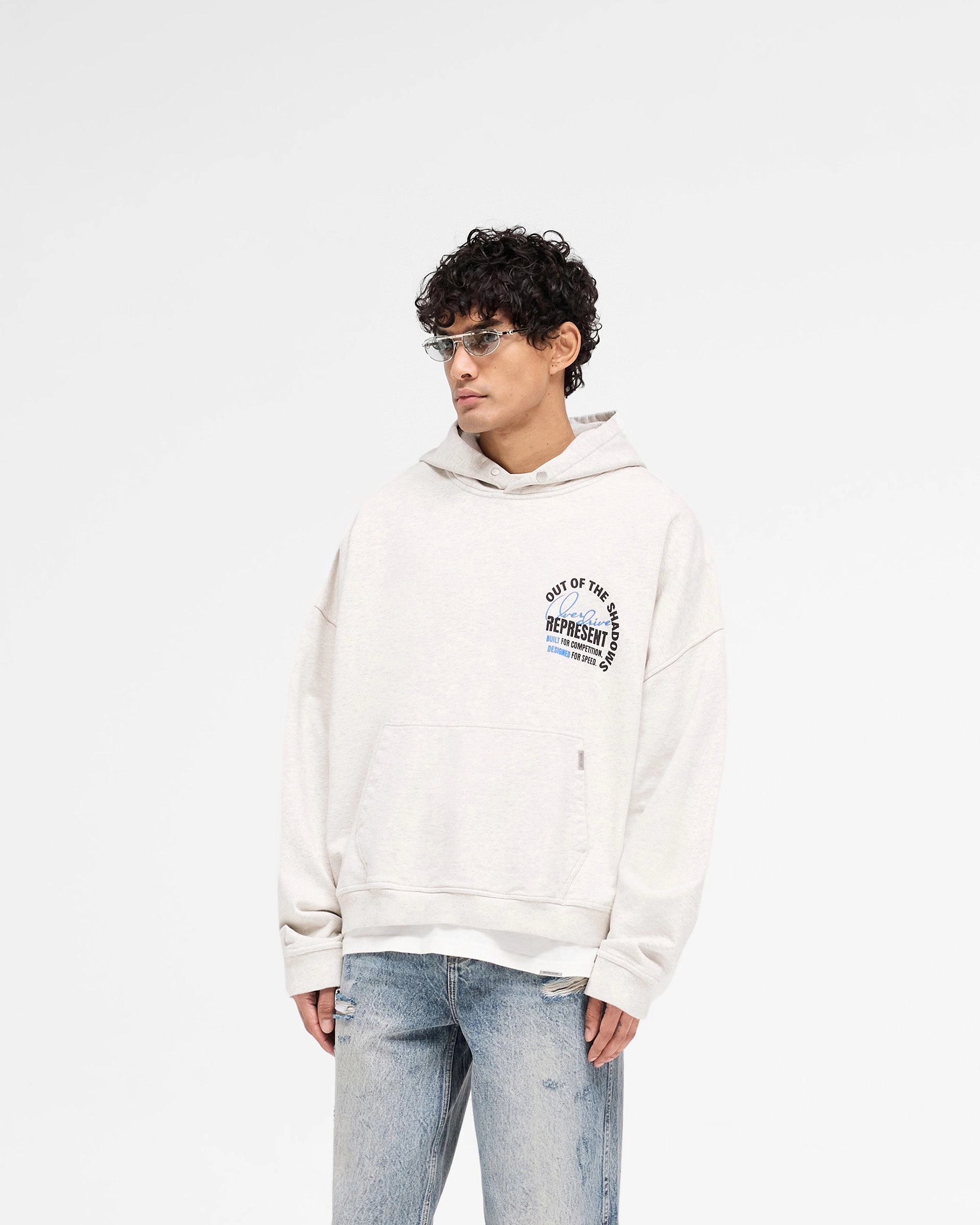 Out Of The Shadows Hoodie - Cream Marl Street Cool relaxed shape