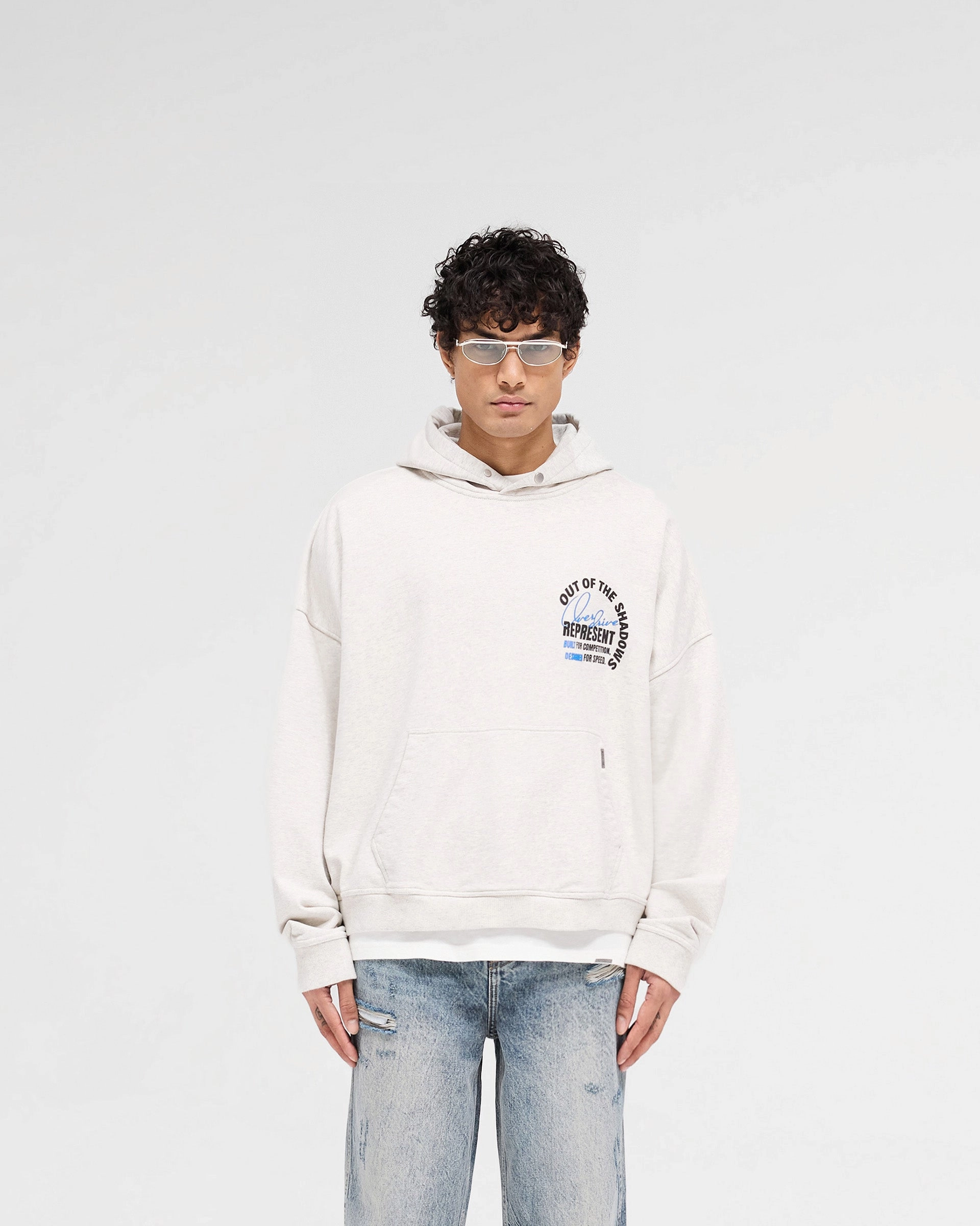 Out Of The Shadows Hoodie - Cream Marl Urban Layers