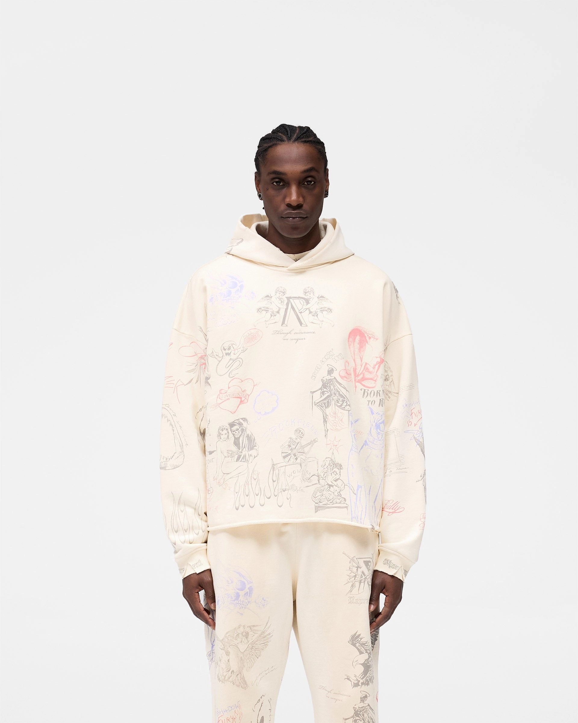 Legacy Hoodie - Buttercream Flatlock Seam Finish