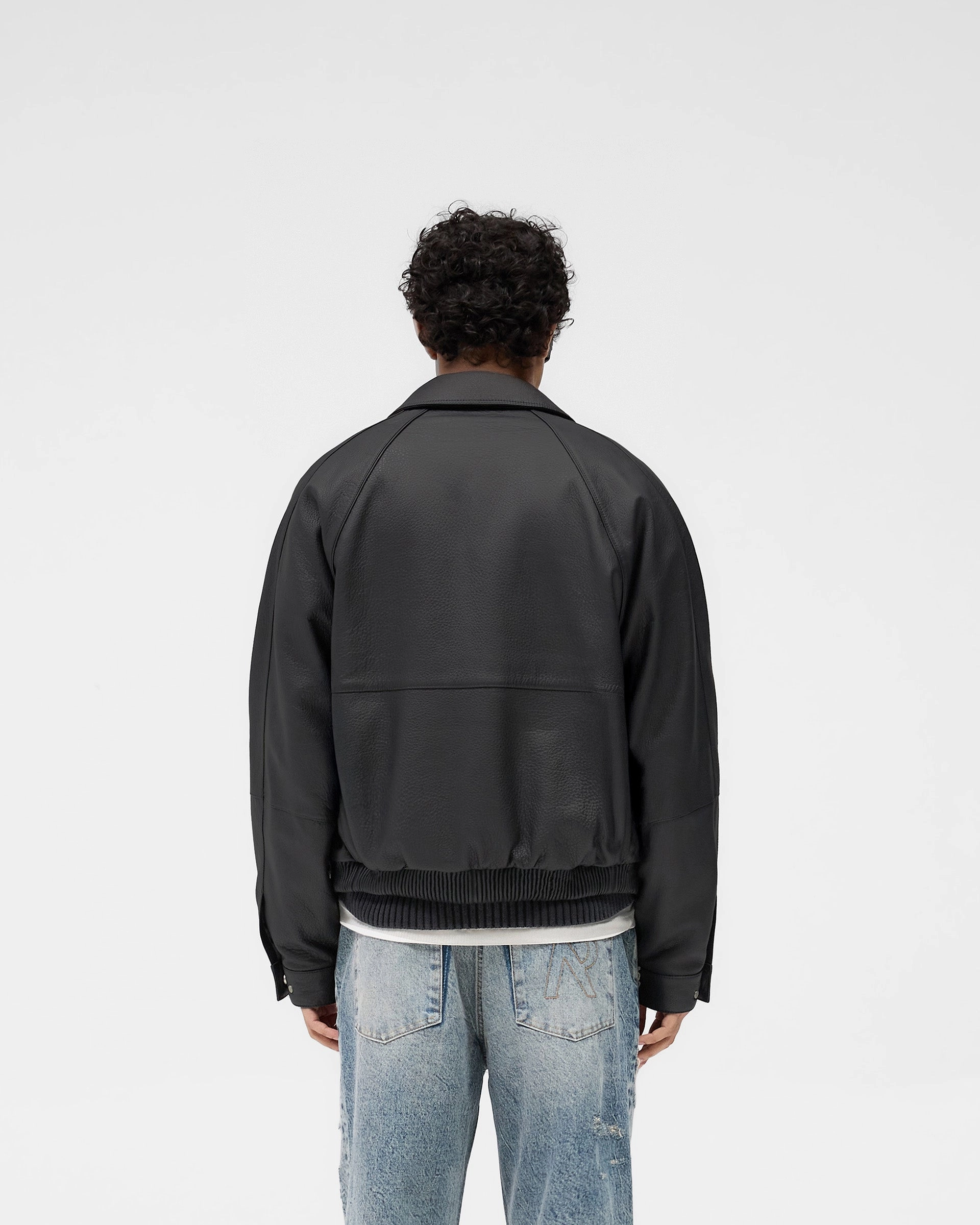 Overdrive Leather Jacket - Black High Collar Windguard Weatherproof Barrier