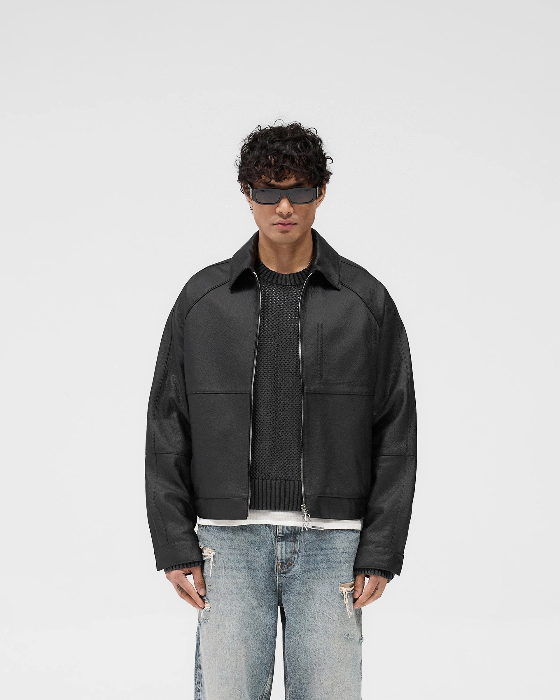 Overdrive Leather Jacket - Black Versatile Styling Eco Friendly Textile