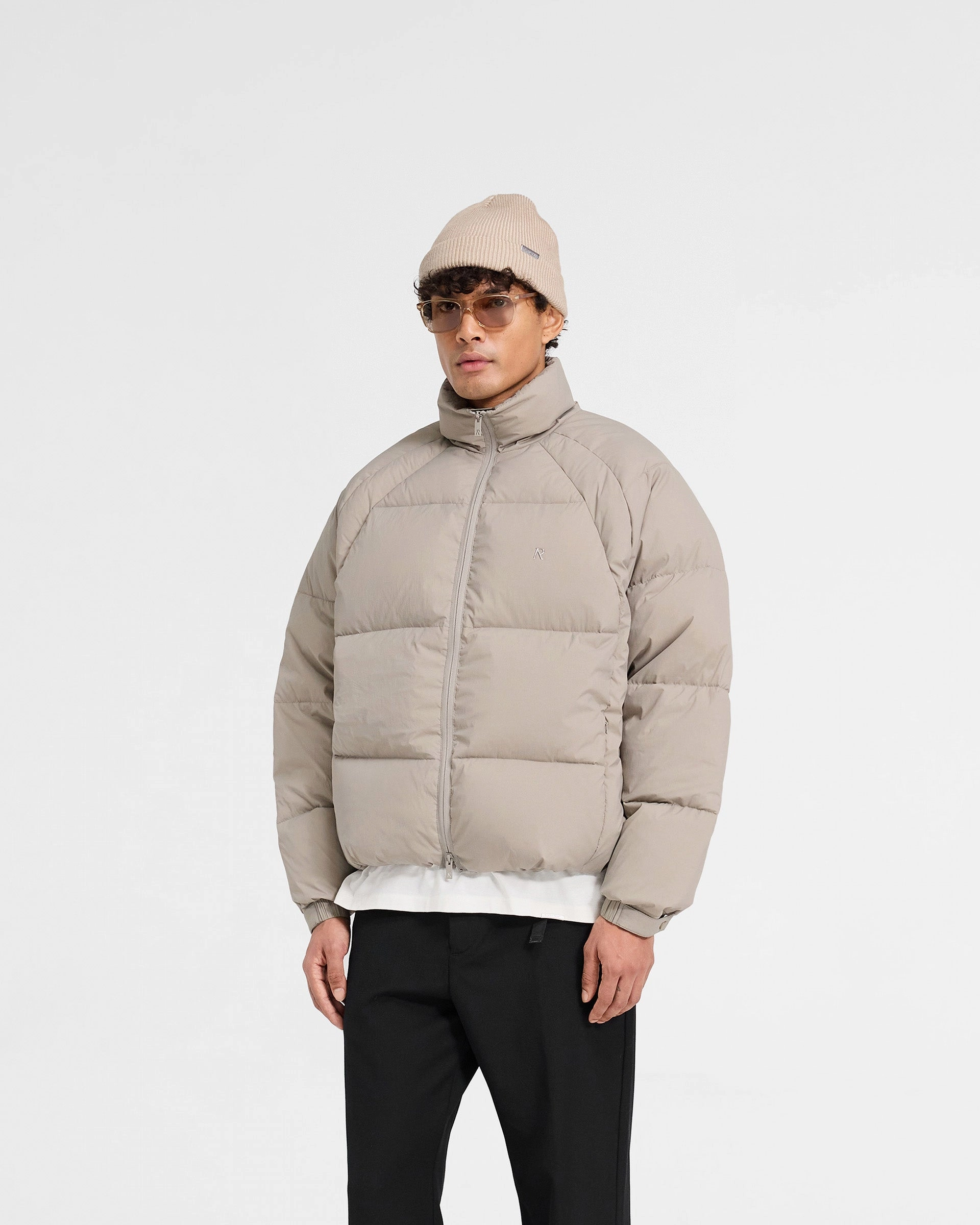 Funnel Neck Puffer - Dune Textured Finish ModularLayering
