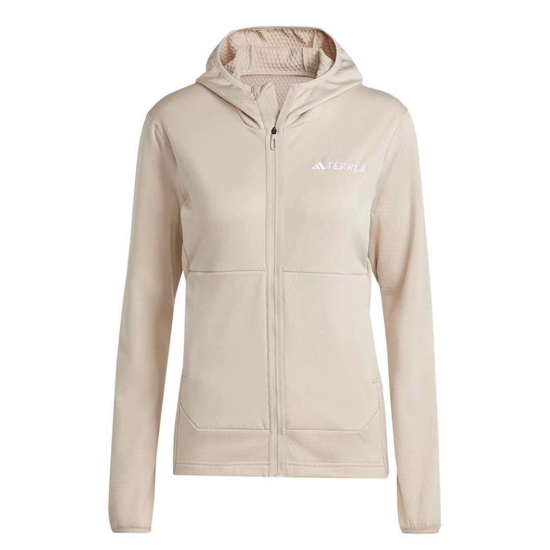 adidas - Women's Terrex Xperior Light FLC Hooded Jacket (IB1820) Temperature Regulating Convertible Style