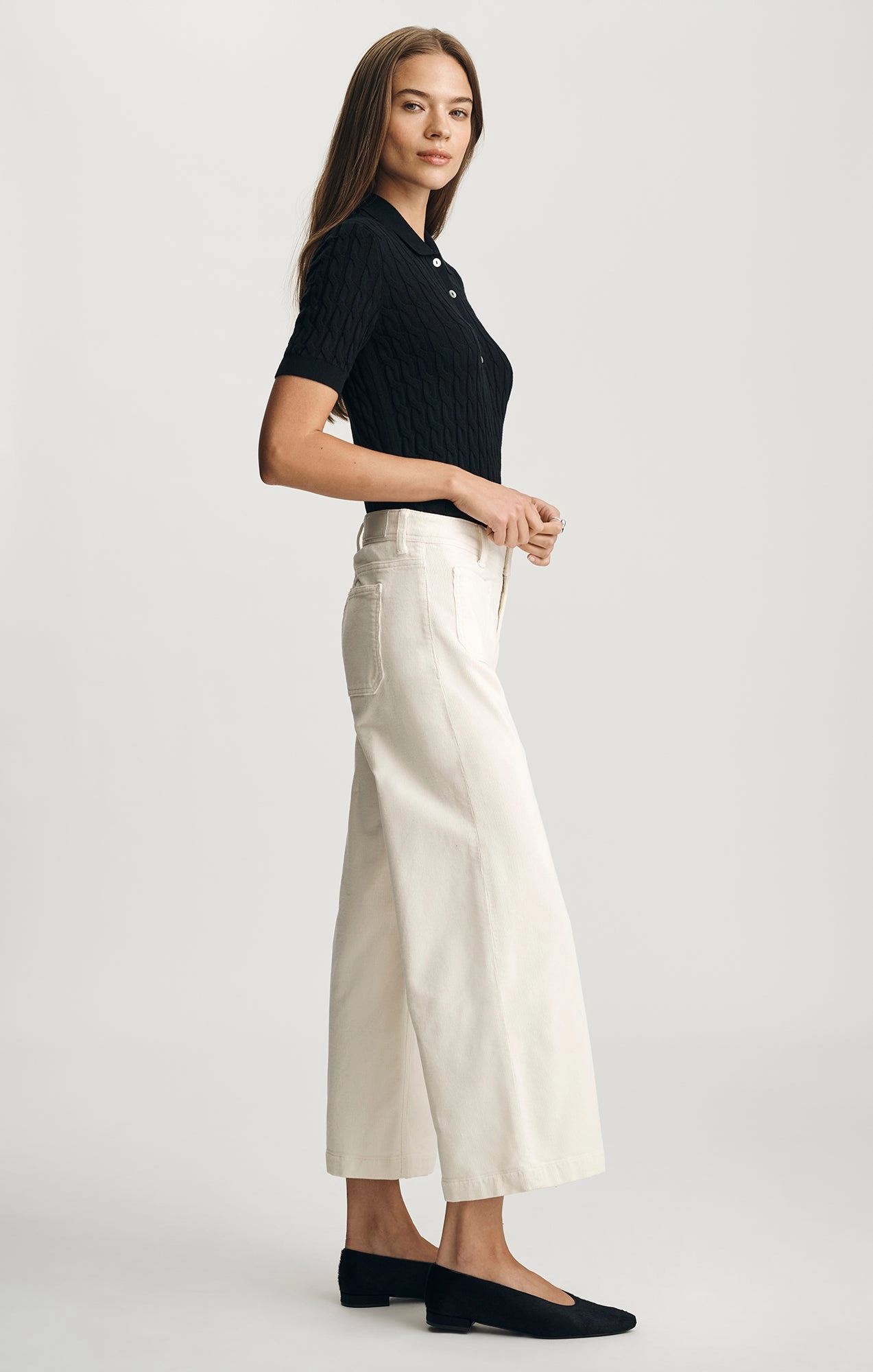 Full Comfort PALOMA MARINE WIDE LEG IN WHITE CORD