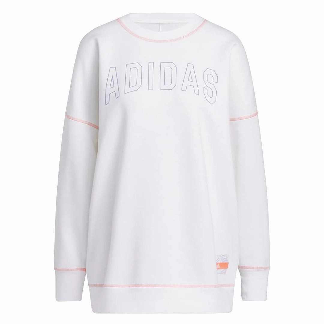adidas - Women's Statement Boyfriend Crew Sweatshirt (IC1644) Clean Jacket Detail