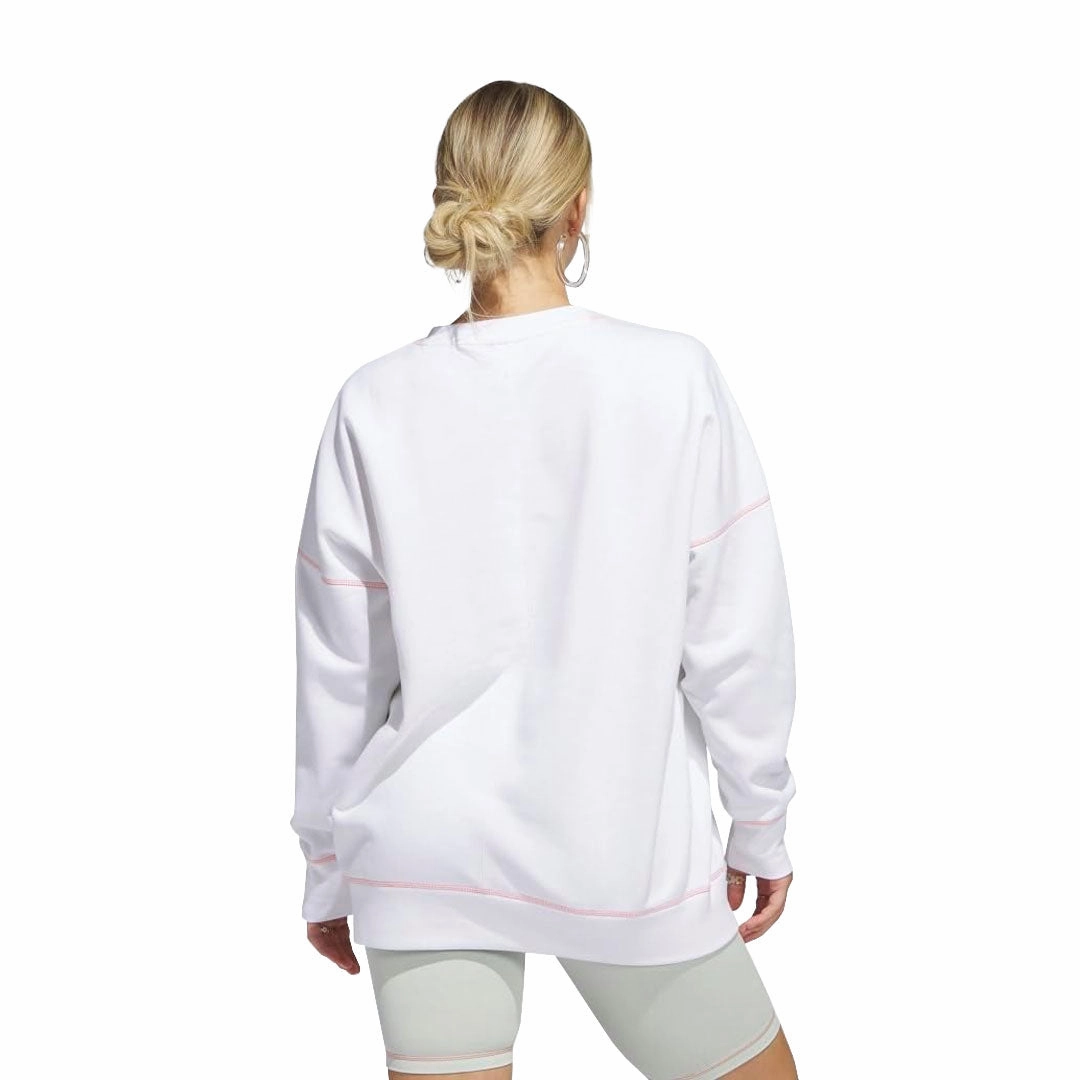 adidas - Women's Statement Boyfriend Crew Sweatshirt (IC1644) Hypoallergenic Interior SoftshellTexture