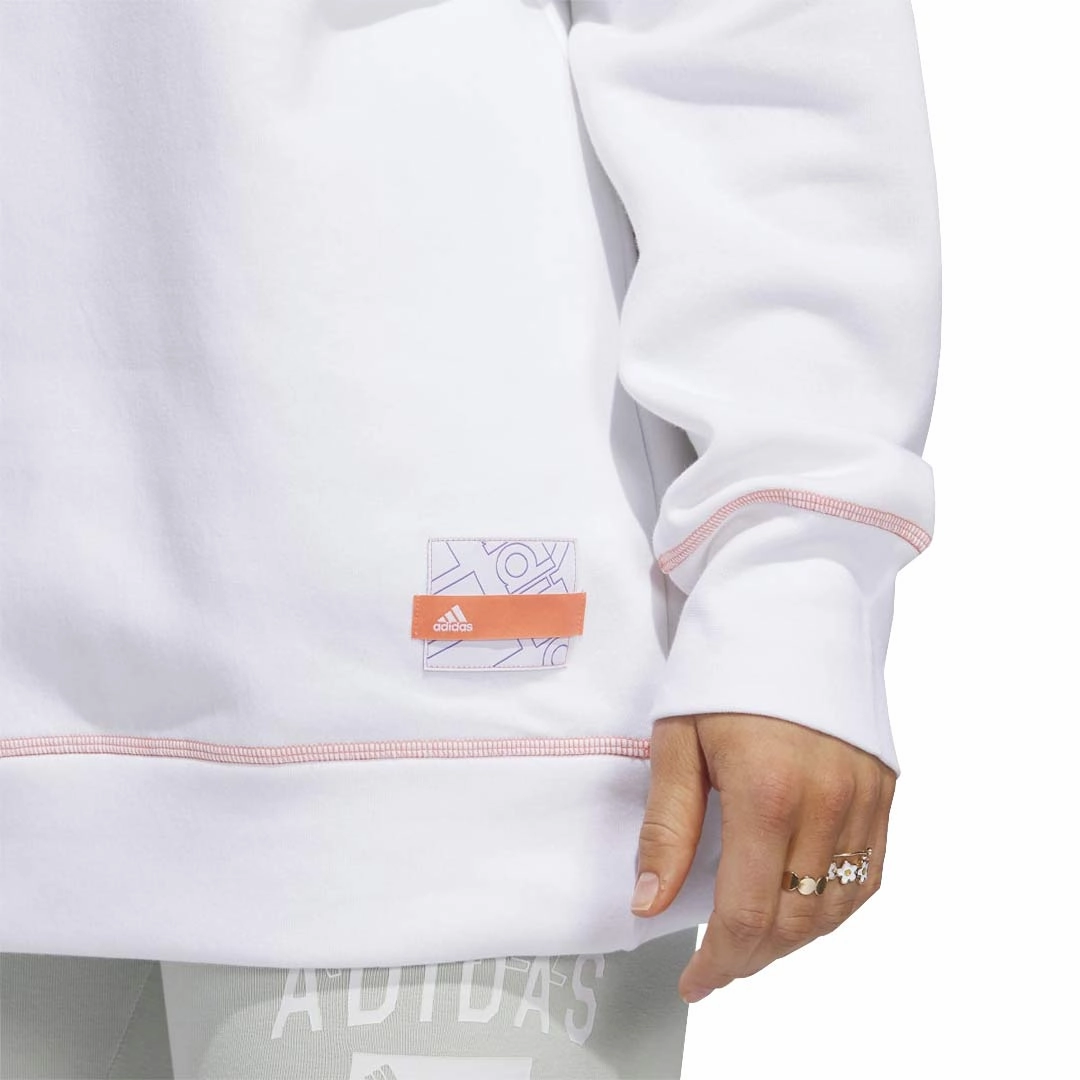 Elasticized Edging adidas - Women's Statement Boyfriend Crew Sweatshirt (IC1644)