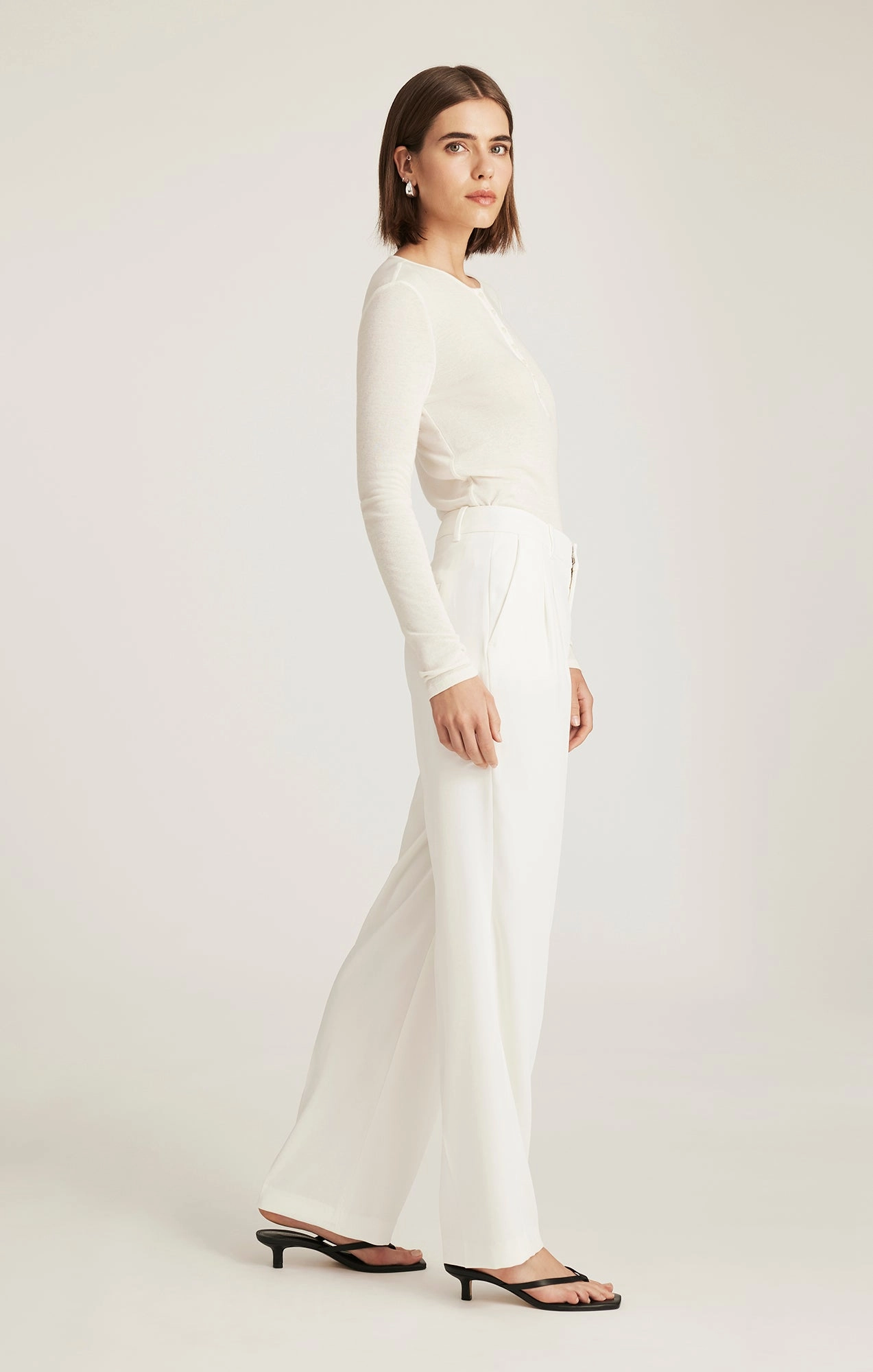 EDITION STRAIGHT LEG PANTS IN COCONUT MILK Ripstop Texture Comfy Design