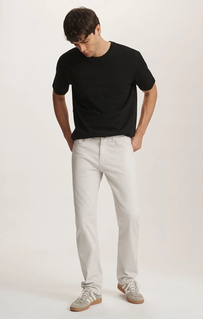 ZACH STRAIGHT LEG IN OYSTER MUSHROOM CASUAL TWILL stain resistant coating Wrinkle Free Fabric