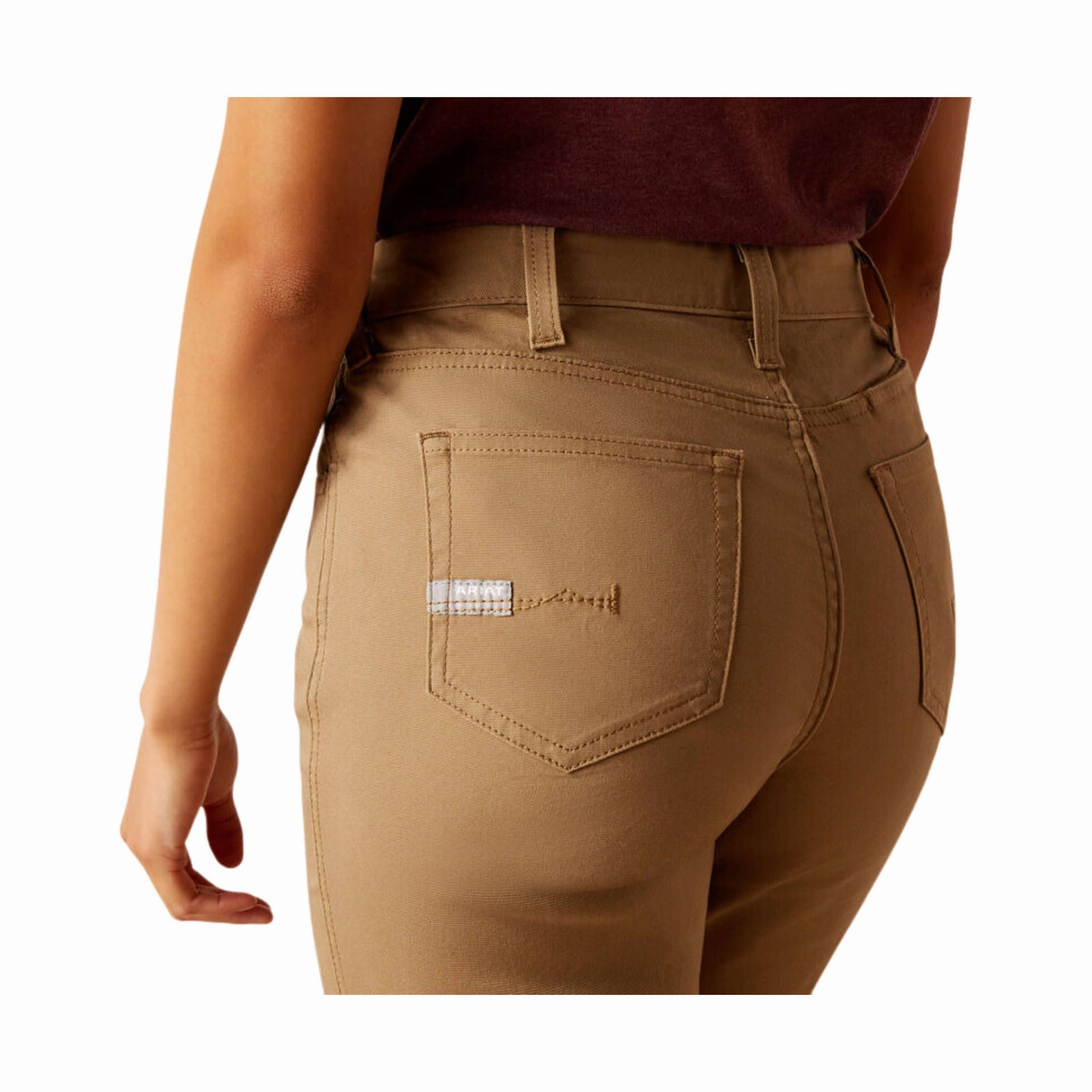 Ariat Women's Rebar PR Made Tough Straight Pant - Field Khaki Simple Utility