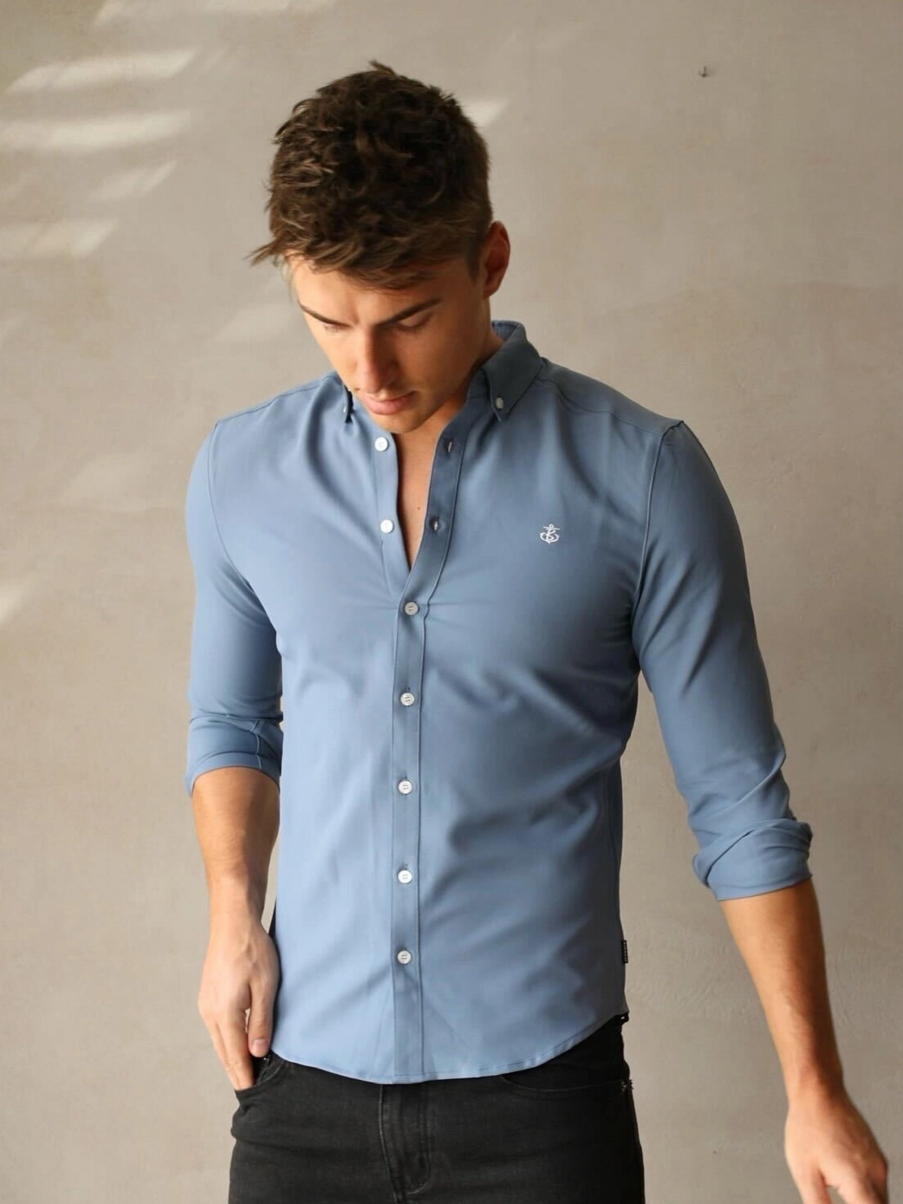 Manarola Shirt - Blue Eco friendly materials Anniversary Celebration
