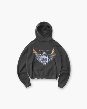 Reversible Living Legacy Tour Hoodie - Sun Fade Grey Panda like Contemporary Look