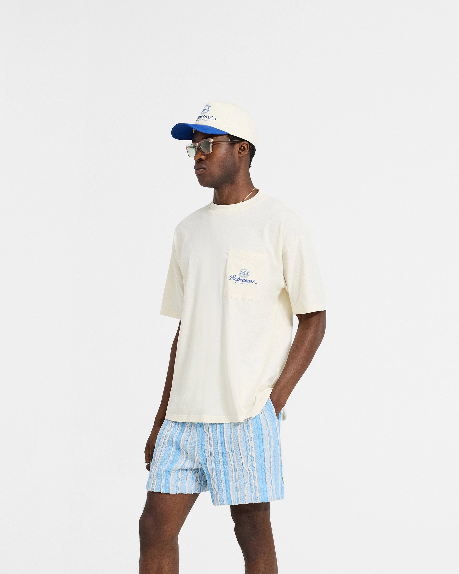 Permanent Vacation Pocket T-Shirt - Antique White Perfect for Outdoors Roomy Design