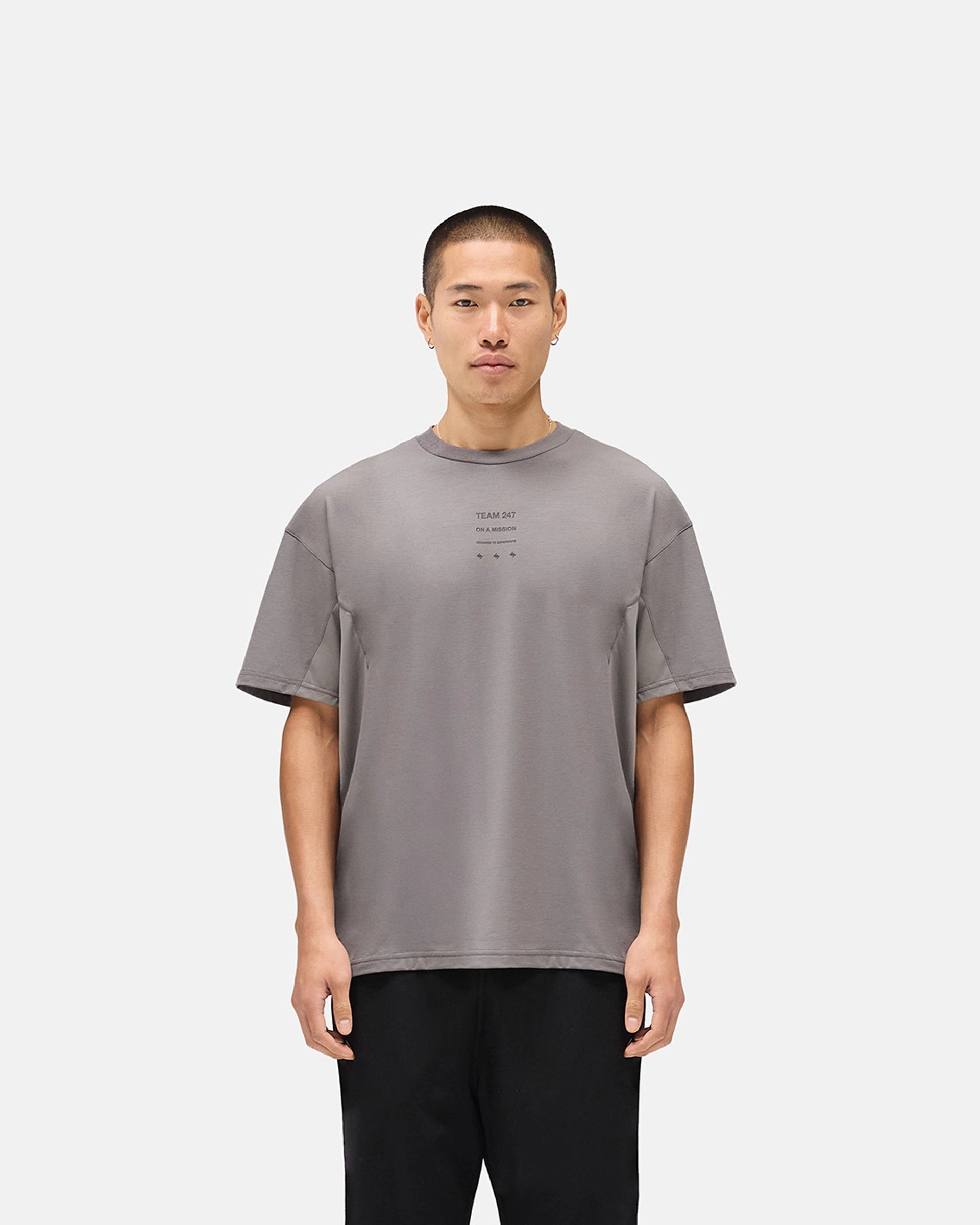 247 Uprising Oversized T-Shirt - Steel Simple and Comfortable Light Comfort Style
