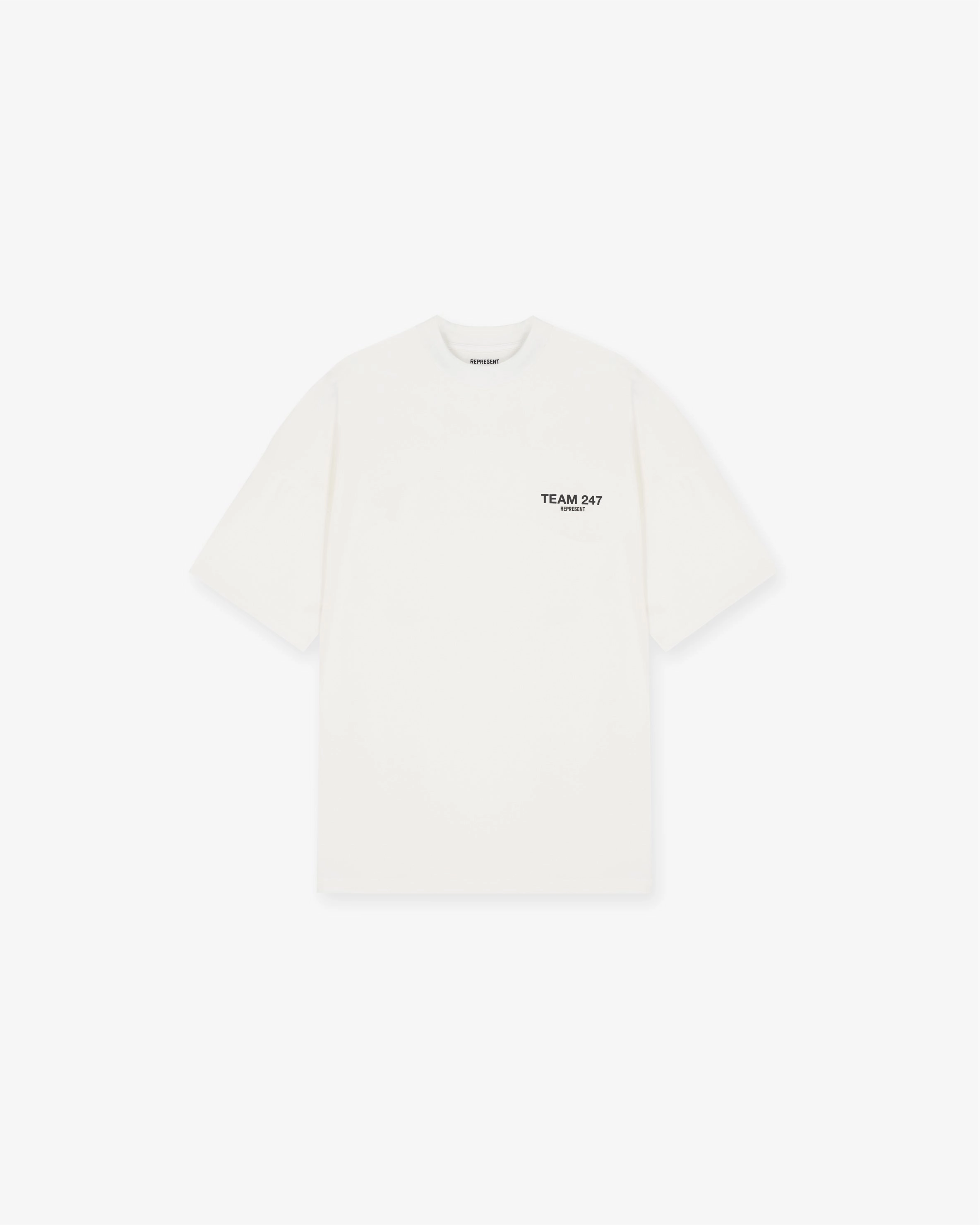 Sleek Comfort Trendy Look Team 247 Oversized T-Shirt - Flat White