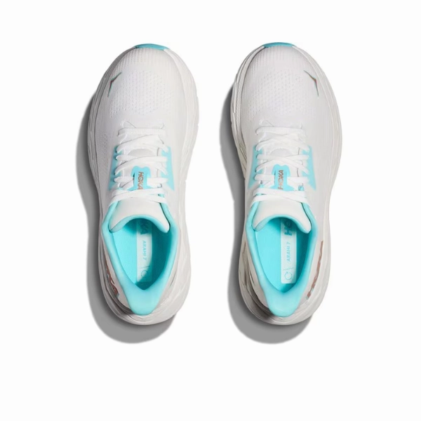 Nylon Mesh HOKA Women's Arahi 7 (Medium Width) White/Gold