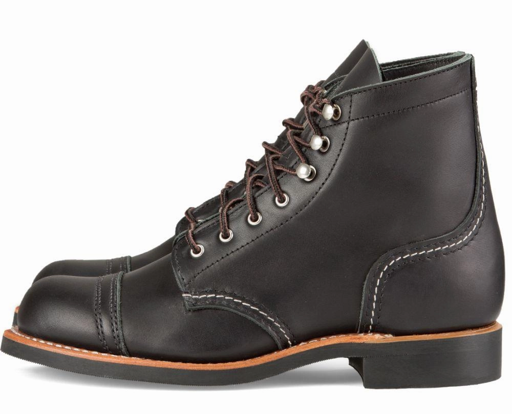 Neutral Finish Footbed Red Wing Women's Iron Ranger 3366 Black Leather
