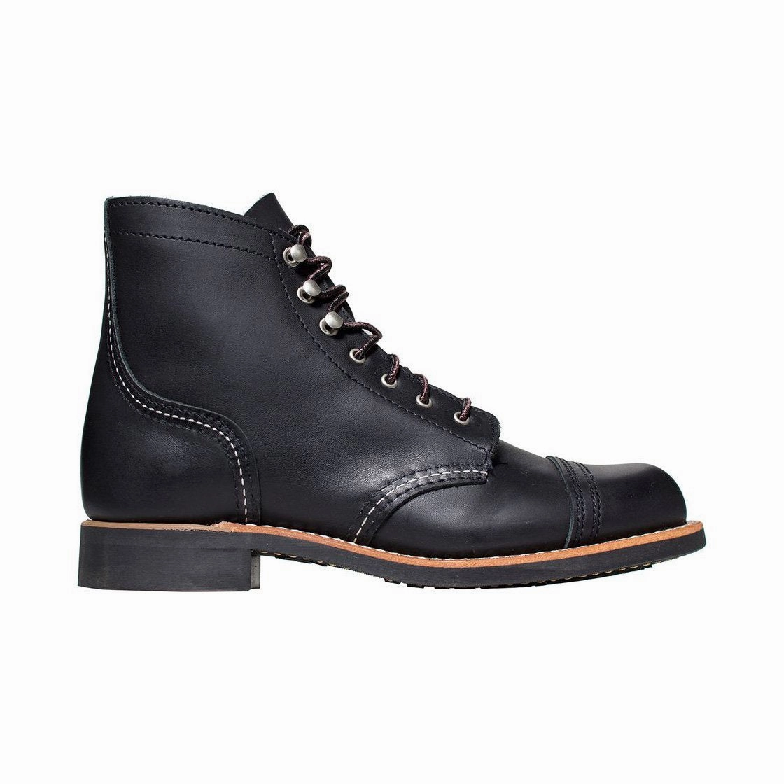 Punk Bold Suede Feel Red Wing Women's Iron Ranger 3366 Black Leather