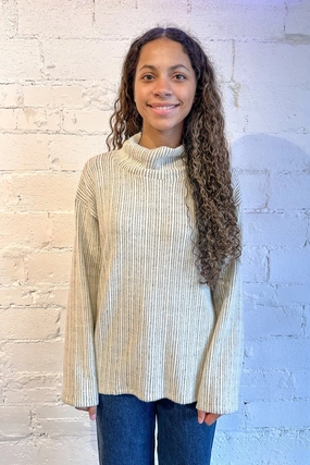 Transitional Layer FourWay Stretch Design Project Social Juniper Brushed Funnel Neck Top