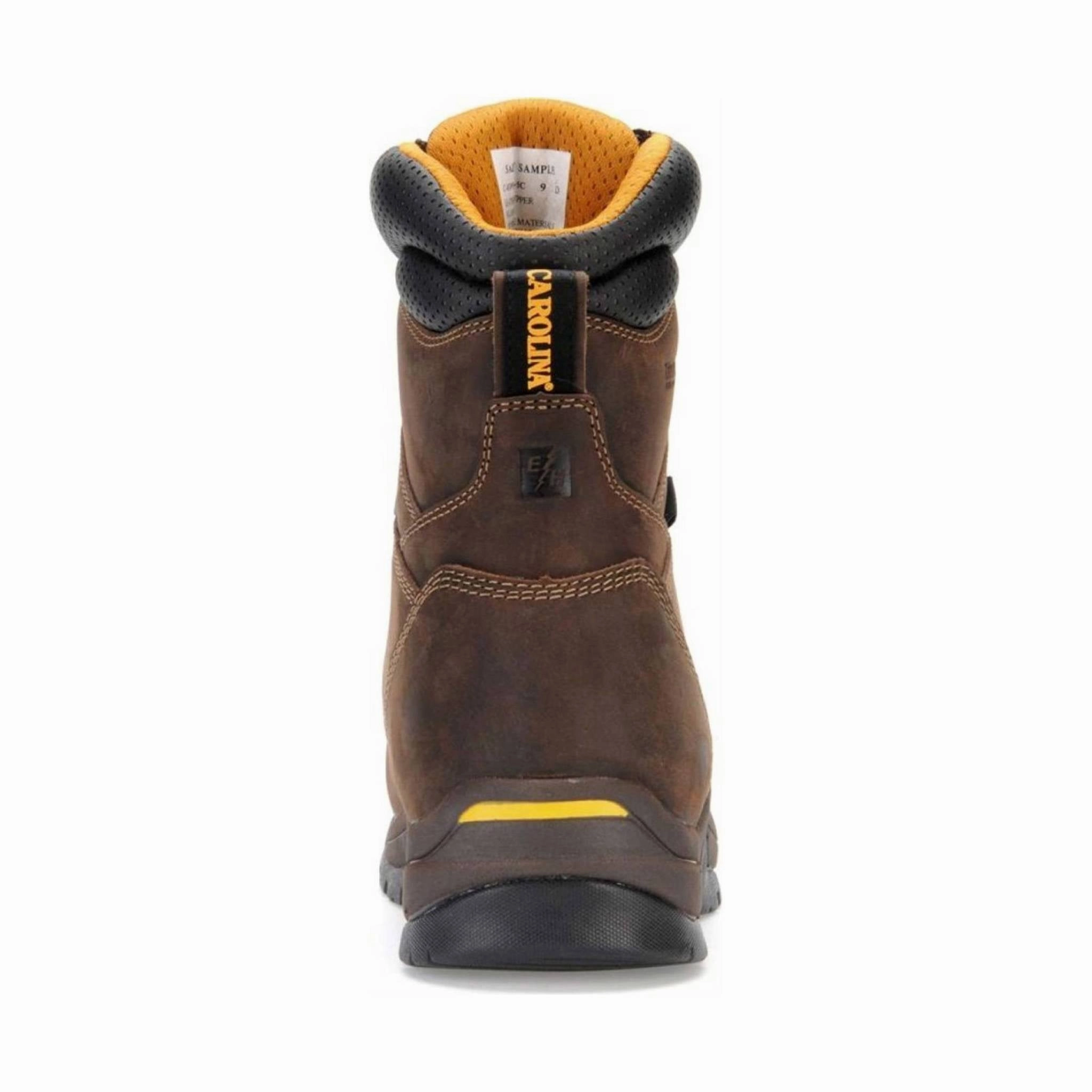 Carolina Men's Bruno Hi 8 Inch Composite Toe Waterproof Boot - Brown Impact Resistant Heel