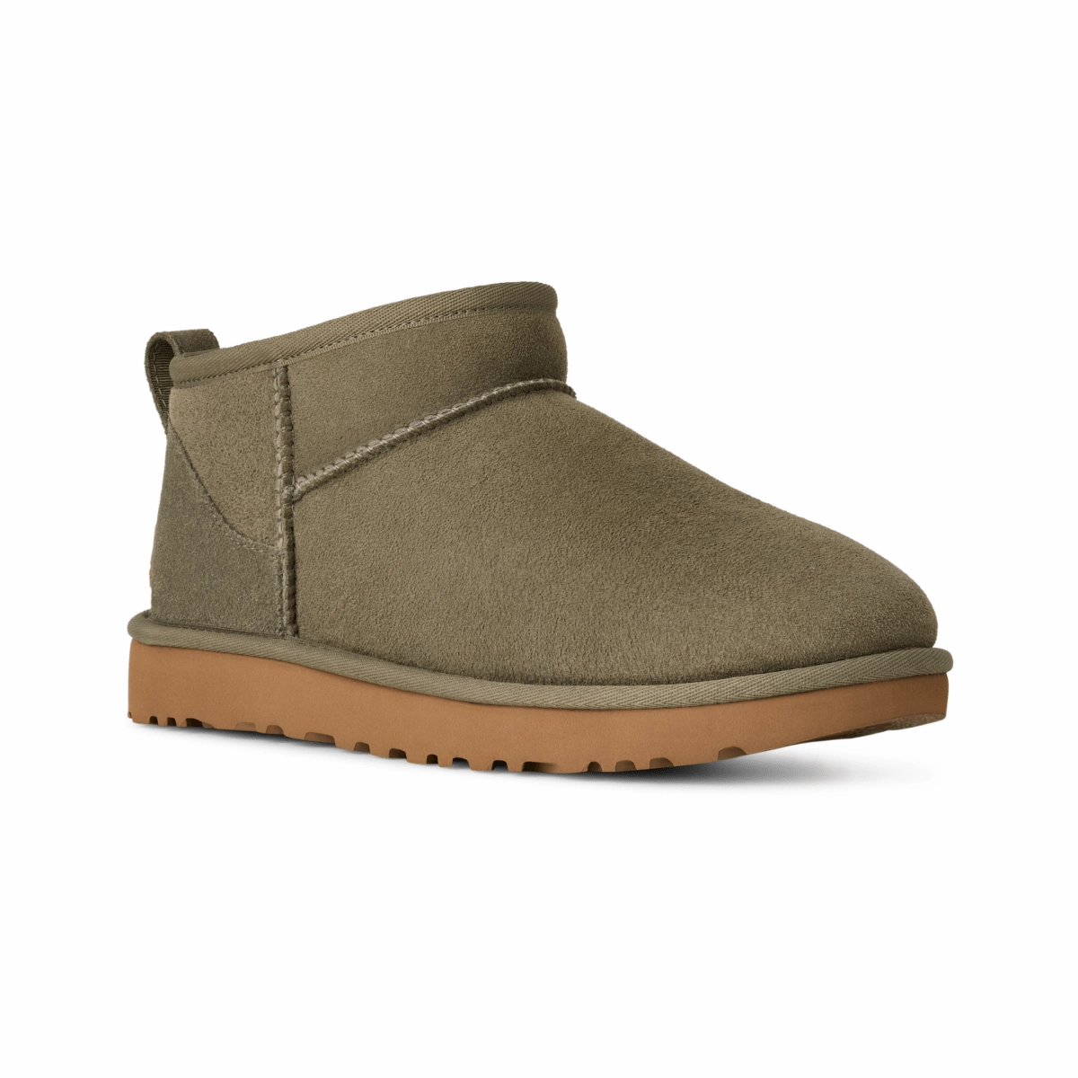 Premium Leather Upgrade UGG Women's Classic Ultra Mini Moss Green/Amphora
