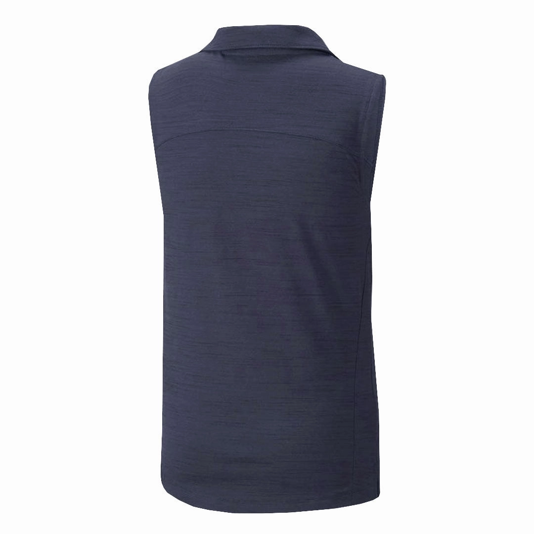 Puma - Women's Cloudspun Coast Sleeveless Polo (532992 03) Reinforced Zippers FullLengthZip