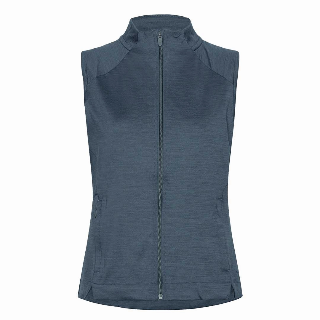 Reflective Zippers Zip Pockets Puma - Women's CLOUDSPUN Heather Full Zip Golf Vest (537503 03)