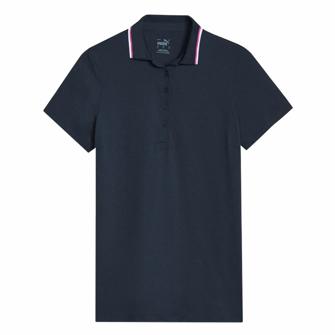 Wind Resistant Fabric WaterResistant Coating Puma - Women's Cloudspun Tipped Short Sleeve Polo (622155 03)