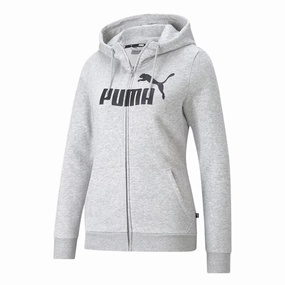 Puma - Women's Essentials Logo Full Zip Hoodie (586806 04) Light Reflective Zippers