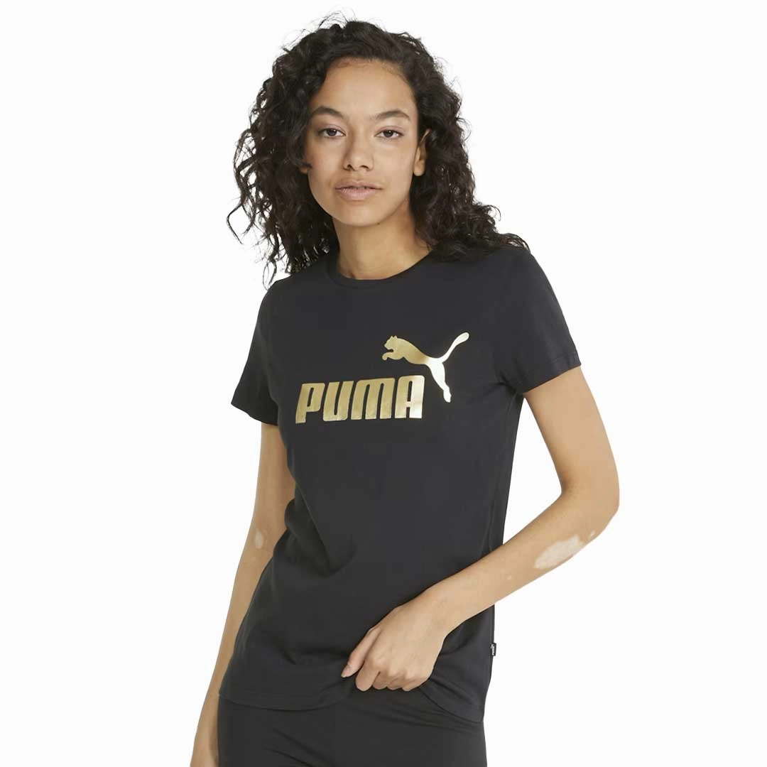 Weather Proof Ultra Light Packable Puma - Women's Essentials  Metallic Logo T-Shirt (848303 01)
