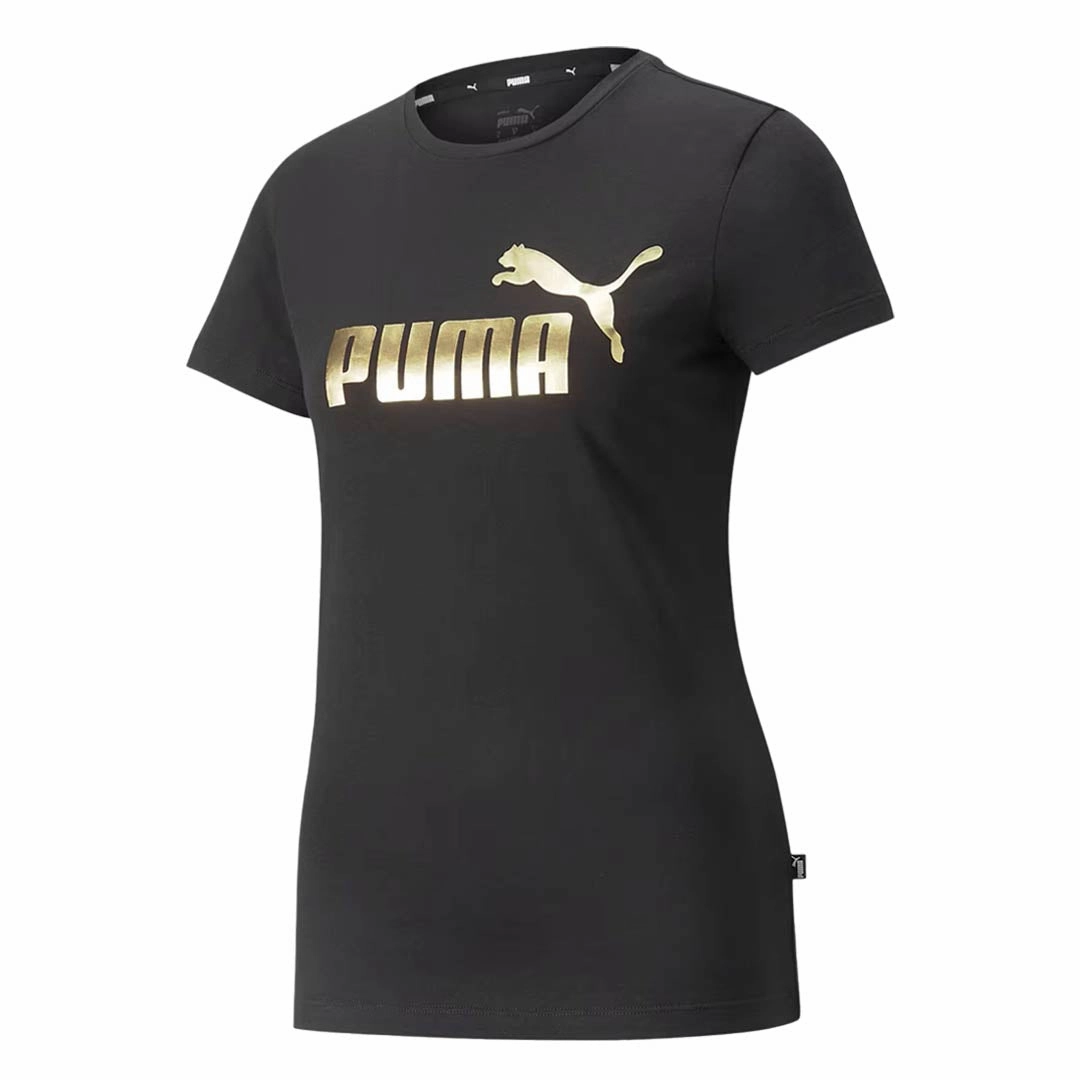 Puma - Women's Essentials  Metallic Logo T-Shirt (848303 01) Lightweight Comfort snag resistant