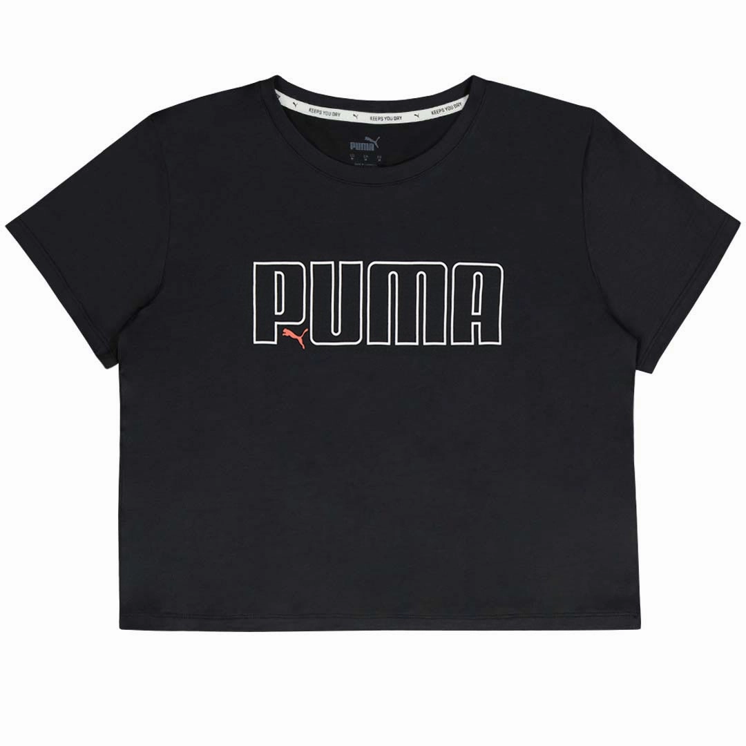 Puma - Women's Iconic Cropped Short Sleeve T-Shirt (522547 01) Odor Resistant Fabric