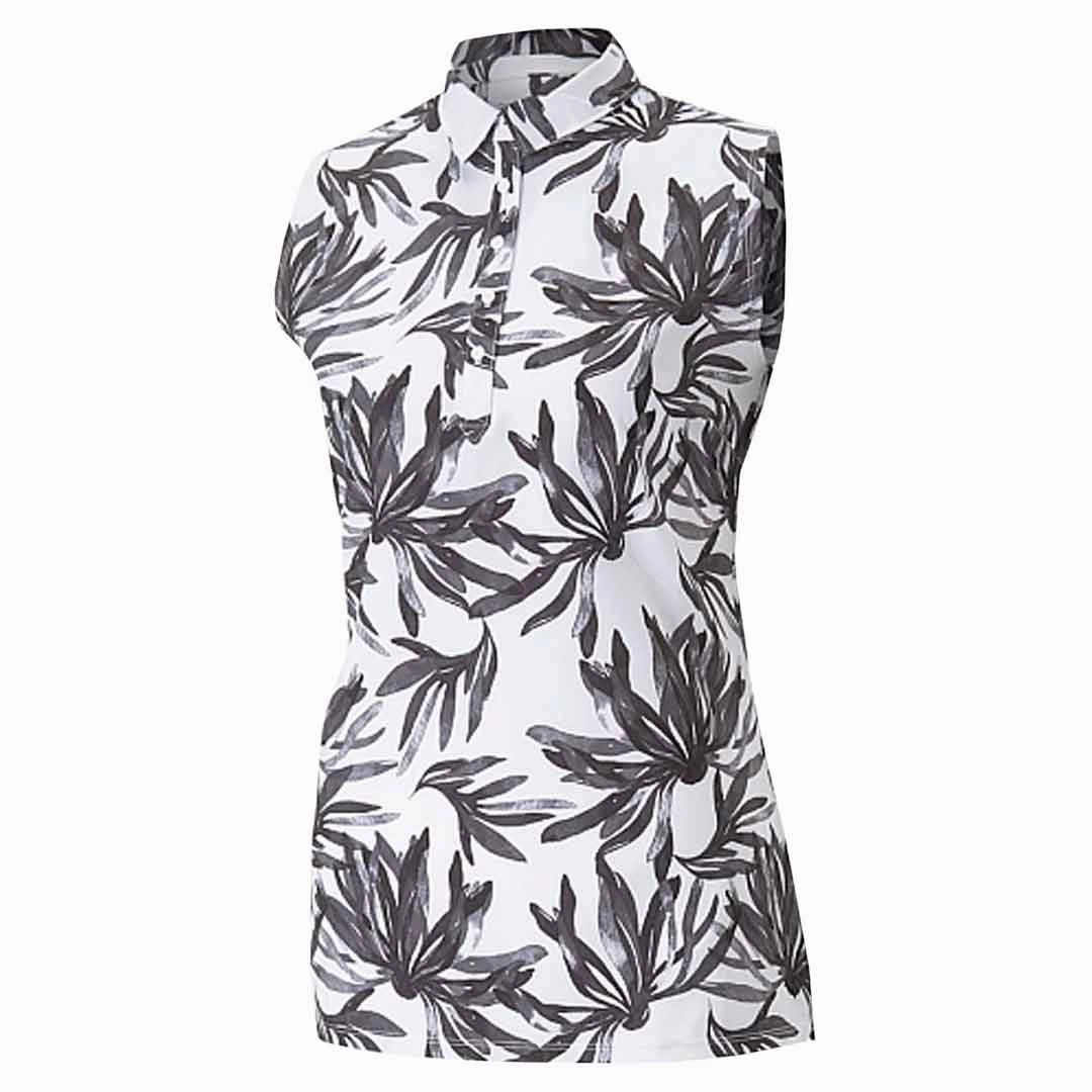 SeamlessShoulderPanels Puma - Women's MATTR Palm Sleeveless Polo (537500 01)