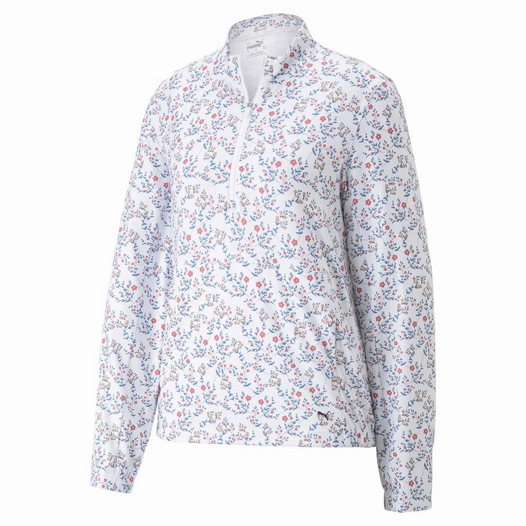 Moisture Wicking Fabric Puma - Women's Micro Floral Cloudspun 1/4 Zip (539100 01)