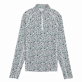 All Day Wear FlexibleFit Puma - Women's You-V Leopard Quarter-Zip Golf Sweater (623929 01)