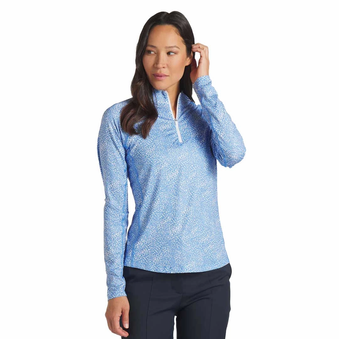 HeatRetentionTechnology Puma - Women's You-V Microdot Quarter-Zip Golf Sweater (623934 01)