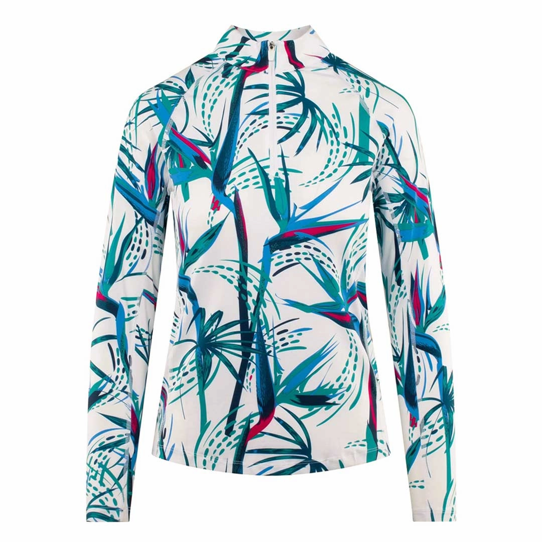 Relaxed Daily Style Three Layer Laminate Puma - Women's YouV Paradise 1/4 Zip Sweater (625903 01)