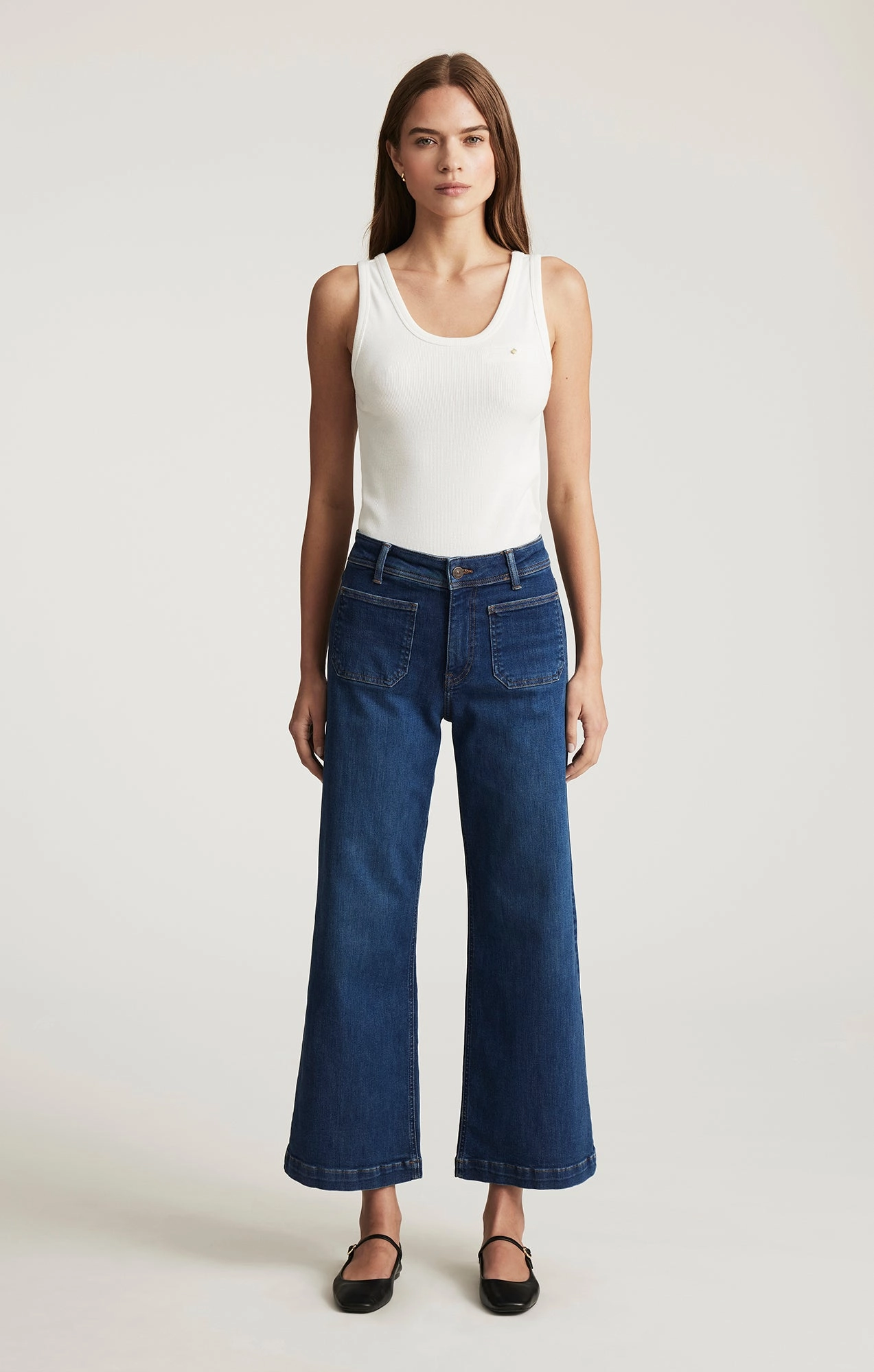 PALOMA MARINE WIDE LEG IN MID SHADED FLEX BLUE Flexible Match