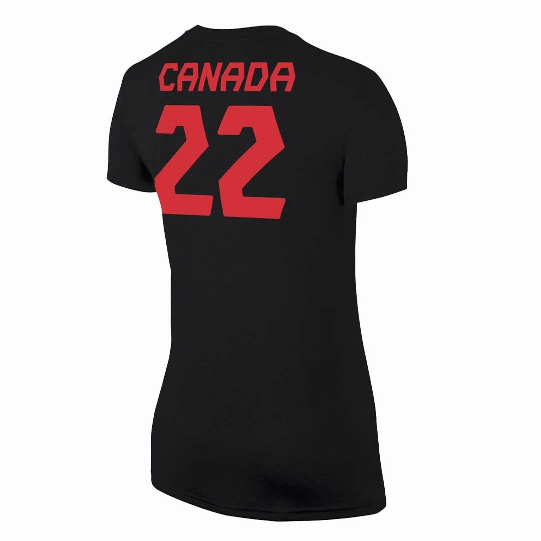 SeamlessBonding FlexibleFit Nike - Women's Canada Soccer We Can Qualification Celebration Performance T-Shirt (W21549 BLK)
